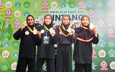 Atlet Pencak SIlat MTs Al-Islam Sabet 2 Medali Emas 1 Perak dan 1 Perunggu di Kejuaraan Pencak Silat Bintang Trisula Cup IX 2023 Tingkat nasional